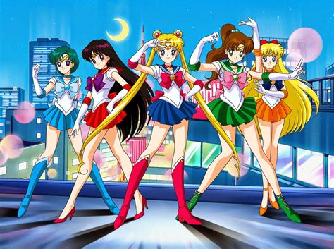 Wallpaper Sailor Moon Sailor Mercury Sailor Mars Sailor Jupiter Sailor Venus Tsukino
