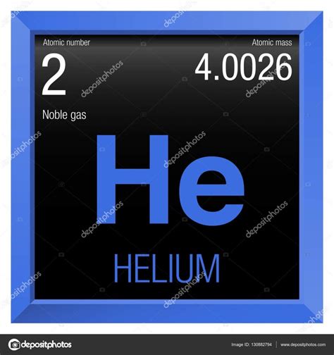 Descargar Símbolo Del Helio Elemento Número 2 De La Tabla Periódica