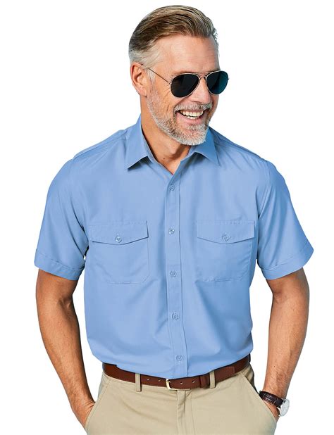 Double Two Short Sleeve Pilot Shirt With Epaulettes Chums