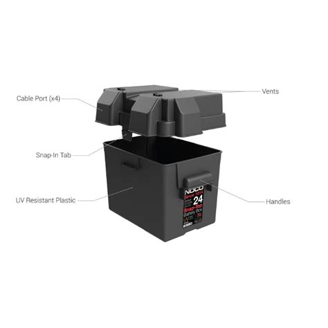 Noco Snap Top Heavy Duty Plastic Battery Box Hm300bk