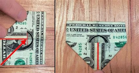 Easy Dollar Bill Origami Heart 6 Step Fold Video And Pics