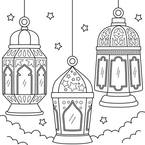 Ramadan Coloring Pages Vector Art Icons And Graphics For Free Download