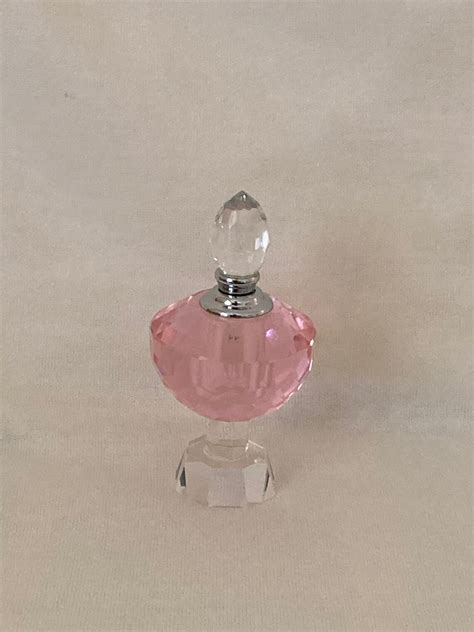 pink crystal faceted perfume bottle etsy 日本