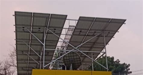 Mounting Structure Solar Rooftop On Grid System For Commercial