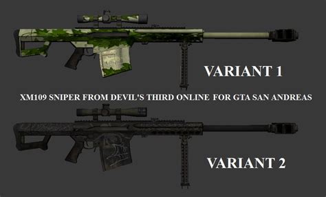 Gta San Andreas Barrett Xm109 Anti Material Rifle Mod