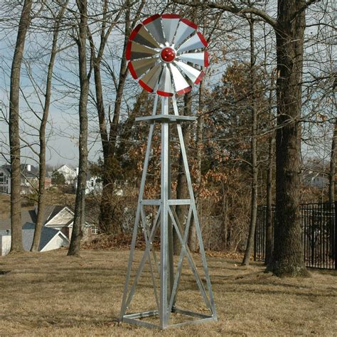 Decorative 8 Ft Galvanized Windmill