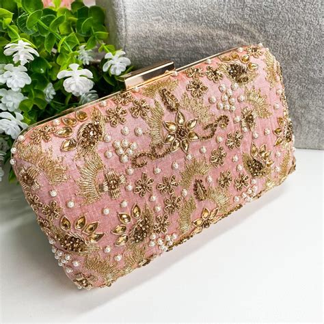 Light Pink Clutch Bag Sokora Jewels