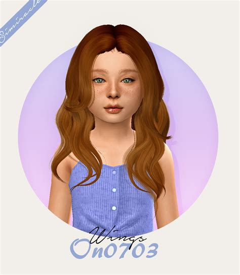 Simiracle Wings On0703 Hair Retextured Kids Version Sims 4 Hairs