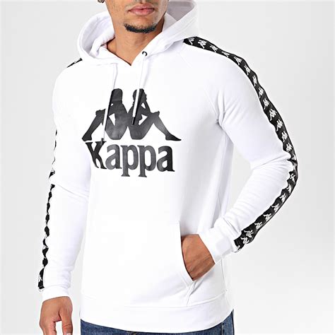 Kappa Sweat Capuche Avec Bandes Authentic Hurtado Blanc
