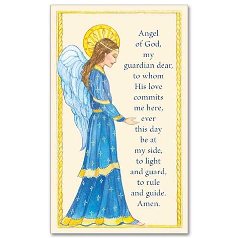 Guardian Angel Prayer Prayer Card