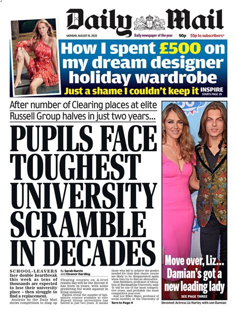 Daily Mail Front Page Th Of August Tomorrow S Papers Today