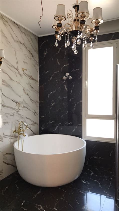 48 Stunning Black Marble Bathroom Design Ideas Black Marble Bathroom Marble Bathroom Floor