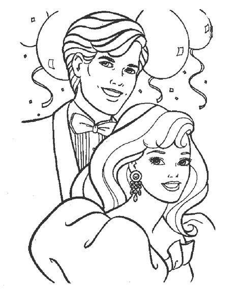 There is a very high price put on their kiss so there will be lots of paparazzi trying to capture the most awaited moment of the evening: Barbie And Ken Coloring Pages - GetColoringPages.com
