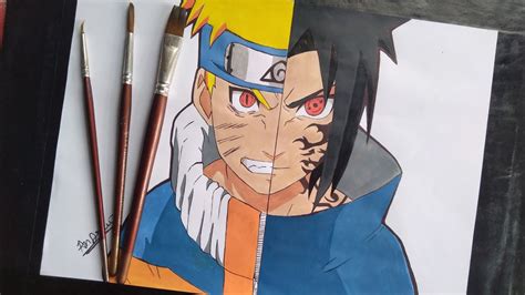 Drawing Naruto And Sasuke Youtube