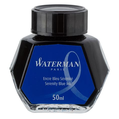 Waterman Serenity Blue Ink Bottle 50ml Peters Of Kensington