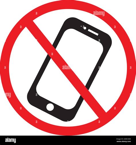 No Phone Allowed Icon Vector Sign Prohibiting The Use Of A Mobile