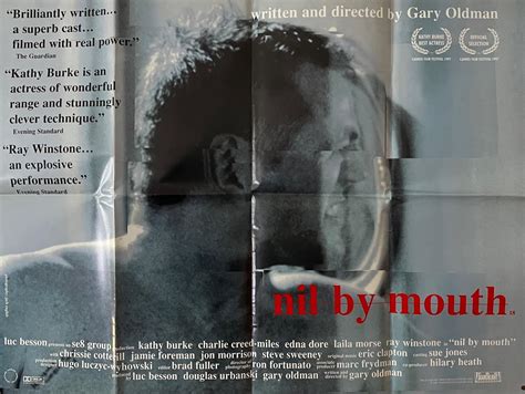 Nil By Mouth Original Uk Quad Poster Blue Robin Collectables