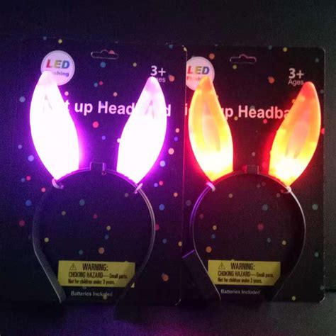 Wholesale Hot Sell Party Supplies Light Up Bunny Ears Bopper Led Ear Headband Manufacturer And