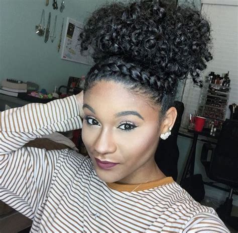 83 Best Double Buns Images On Pinterest Natural Hairstyles Natural Curly Hair And Protective