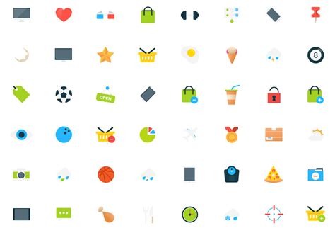 80 Free Flat Vector Icons Graphicsfuel