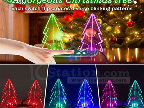 Create Your Own Led Xmas Tree Diy Flicker Acrylic Full Color Christmas
