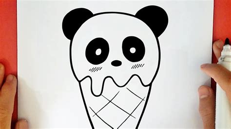 How To Draw A Cute Panda Ice Cream Youtube