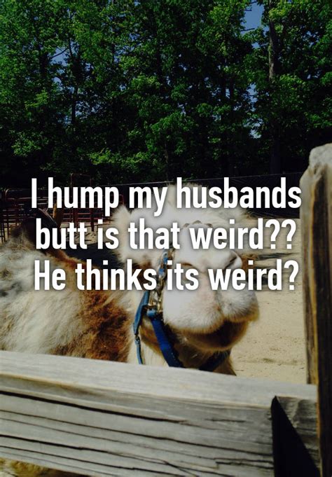I Hump My Husbands Butt Is That Weird He Thinks Its Weird