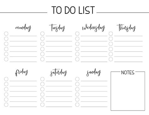Weekly Free Printable To Do List With Images To Do Lists Printable