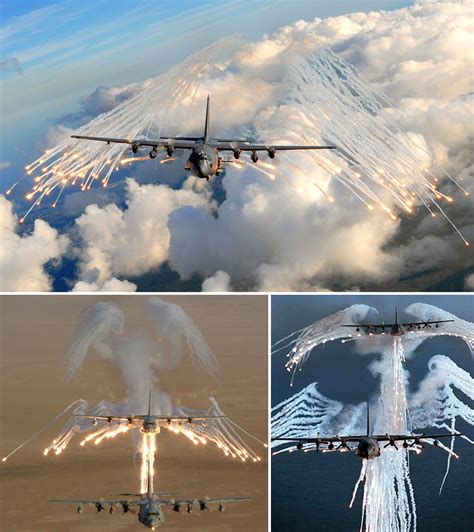 Stunning Footage Of Ac 130s Deploying Flares Core77