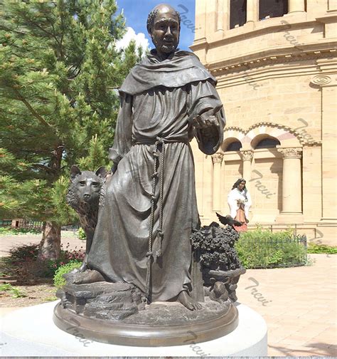 Outdoor st francis with wolf bronze catholic garden statues to buy TBC ...