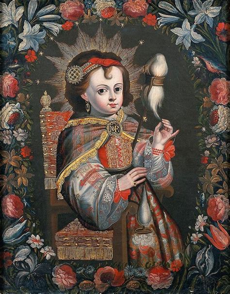Theraccolta Spanish Colonial The Child Mary Spinning 18th Century