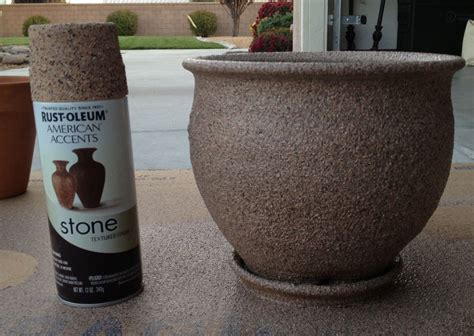 My New Fav Stone Looking Spray Paint Garden Containers Garden
