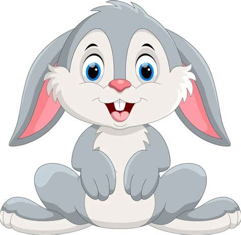 Cute Rabbit Bunny Cartoon Sitting — Stock Vector © Tigatelu 23052376