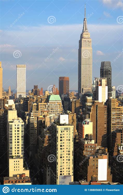 Empire State Building With New York City Manhattan Skyline