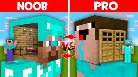 Minecraft Noob Vs Pro Swapped Hidden Room In Head Block Base Battle