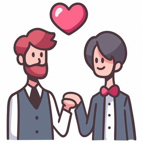 couple love together gay male lgbt wedding icon download on iconfinder