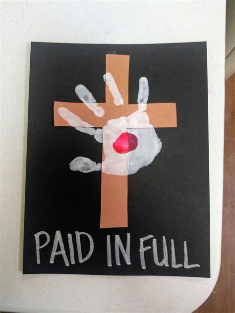 Craft Crucifixion Of Jesus Cross Handprint Sunday School Crafts For