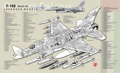 Lockheed Martin F 16 Fighting Falcon Cutaway Spaccato Profili