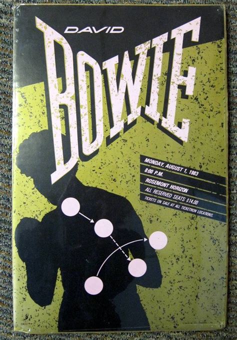 Original David Bowie 1983 Concert Poster Lets Dance Serious