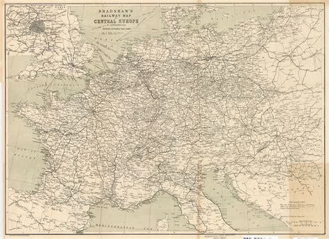 Bradshaws Railway Map Of Central Europe Verso Image Title Flickr