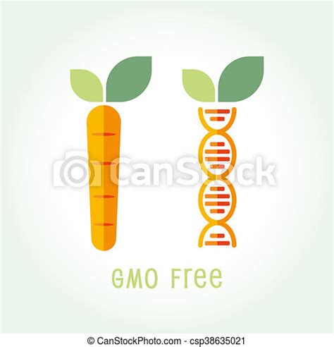 Genetically Modified Organisms Gmo Free Symbol Emblem Icon Vector