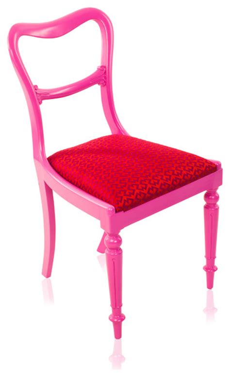 Meticulously restored in a newly upholstered hot pink velvet, professionally polished lucite. Klash Chair - Hot Pink - Eclectic - Dining Chairs - london ...