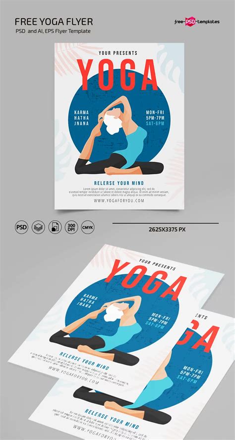 free yoga flyer template in psd vector ai eps free psd templates