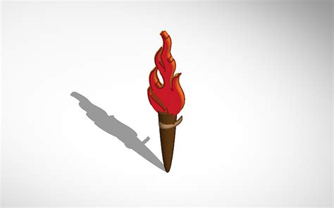 3d Design Realistic Torch Tinkercad