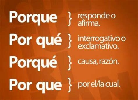 Porques How To Speak Spanish Spanish Grammar Spanish Vocabulary