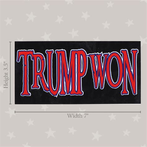 Trump Won Bumper Sticker Trump Superstore