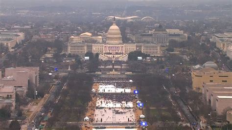 Us Inauguration Arial Views Above Capitol Hill Youtube