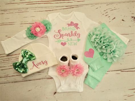 Baby Girl Coming Home Outfit Baby Girl Clothes Newborn Baby Etsy