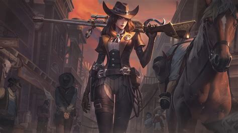 Caitlyn League Of Legends Cowboy 4k Wallpaperhd Games Wallpapers4k