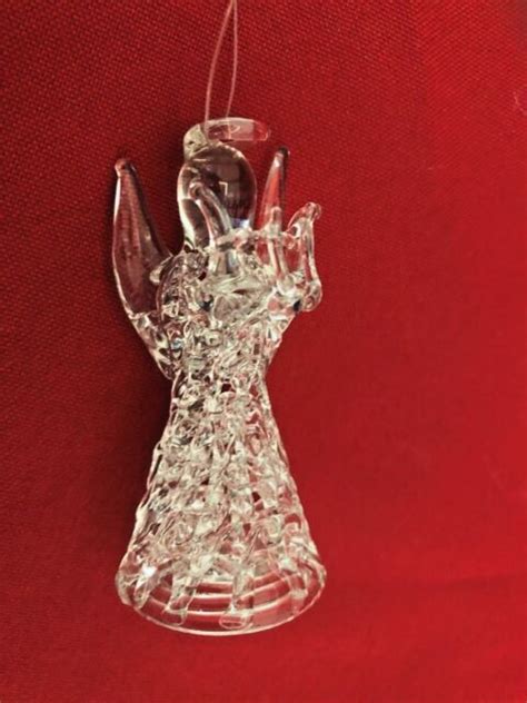 Clear 25 Hand Blown Glass Angel Ornament Ebay